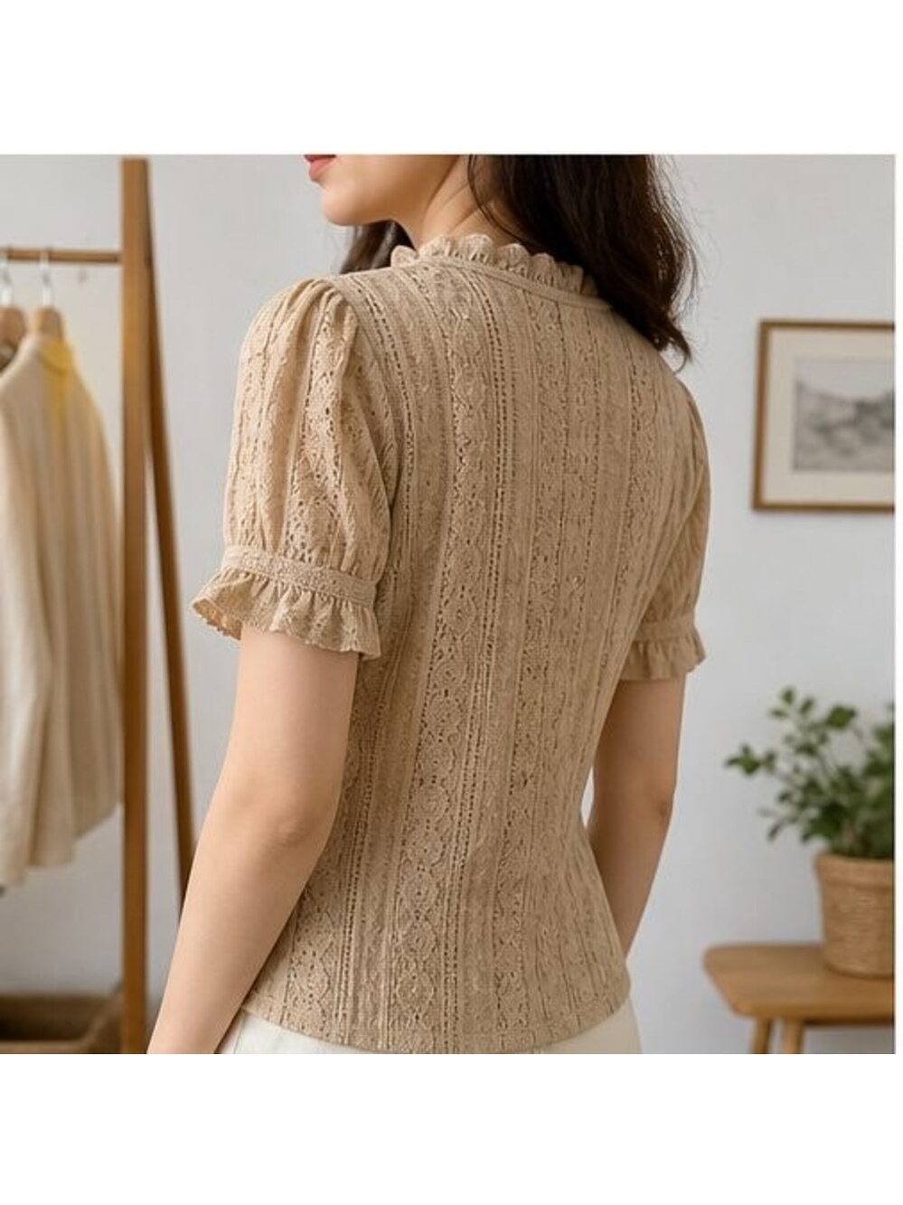 Sand Smocked Top - Picture 3 of 6